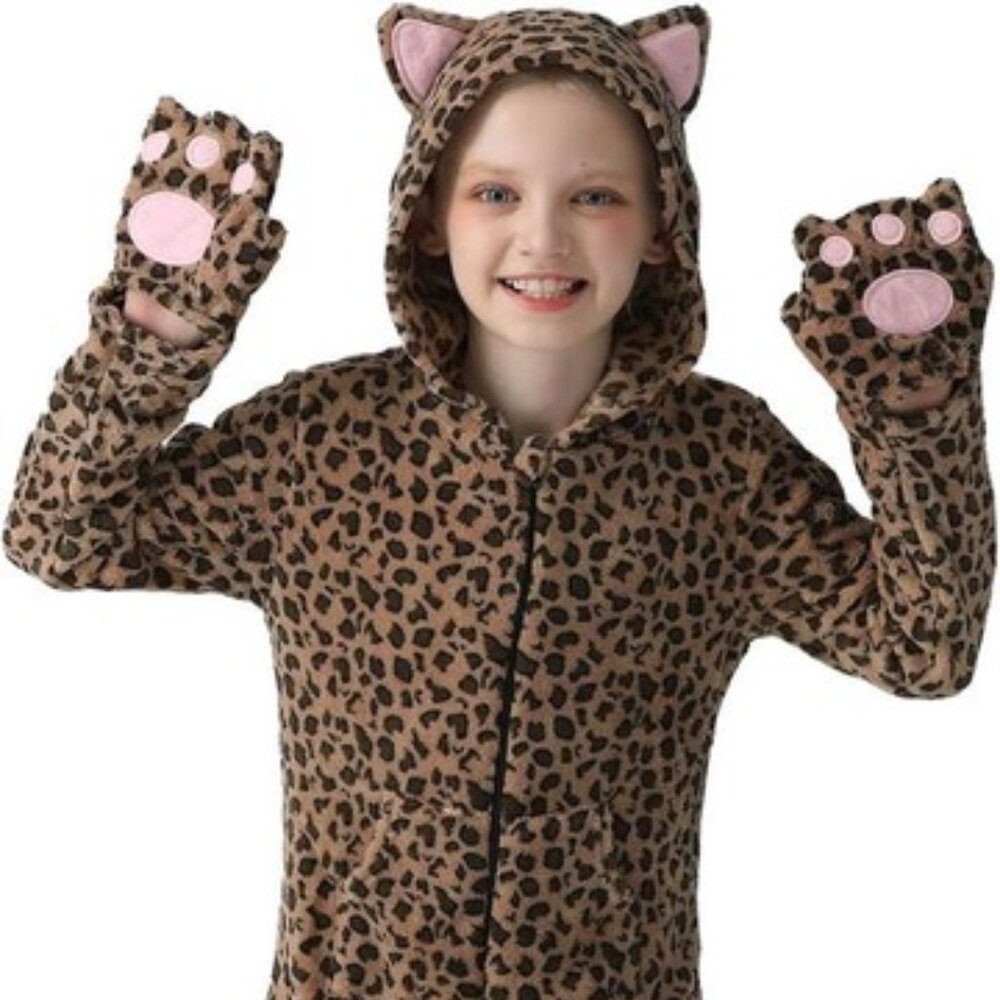 Cheetah Costume - Kids Leopard One Piece for Boys & Girls (Small)